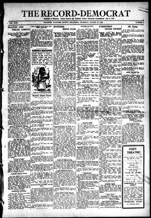 The Record-Democrat (Wagoner, Okla.), Vol. 31, No. 2, Ed. 1 Thursday, August 24, 1922
