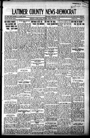 Primary view of object titled 'Latimer County News-Democrat (Wilburton, Okla.), Vol. 24, No. 52, Ed. 1 Friday, September 15, 1922'.