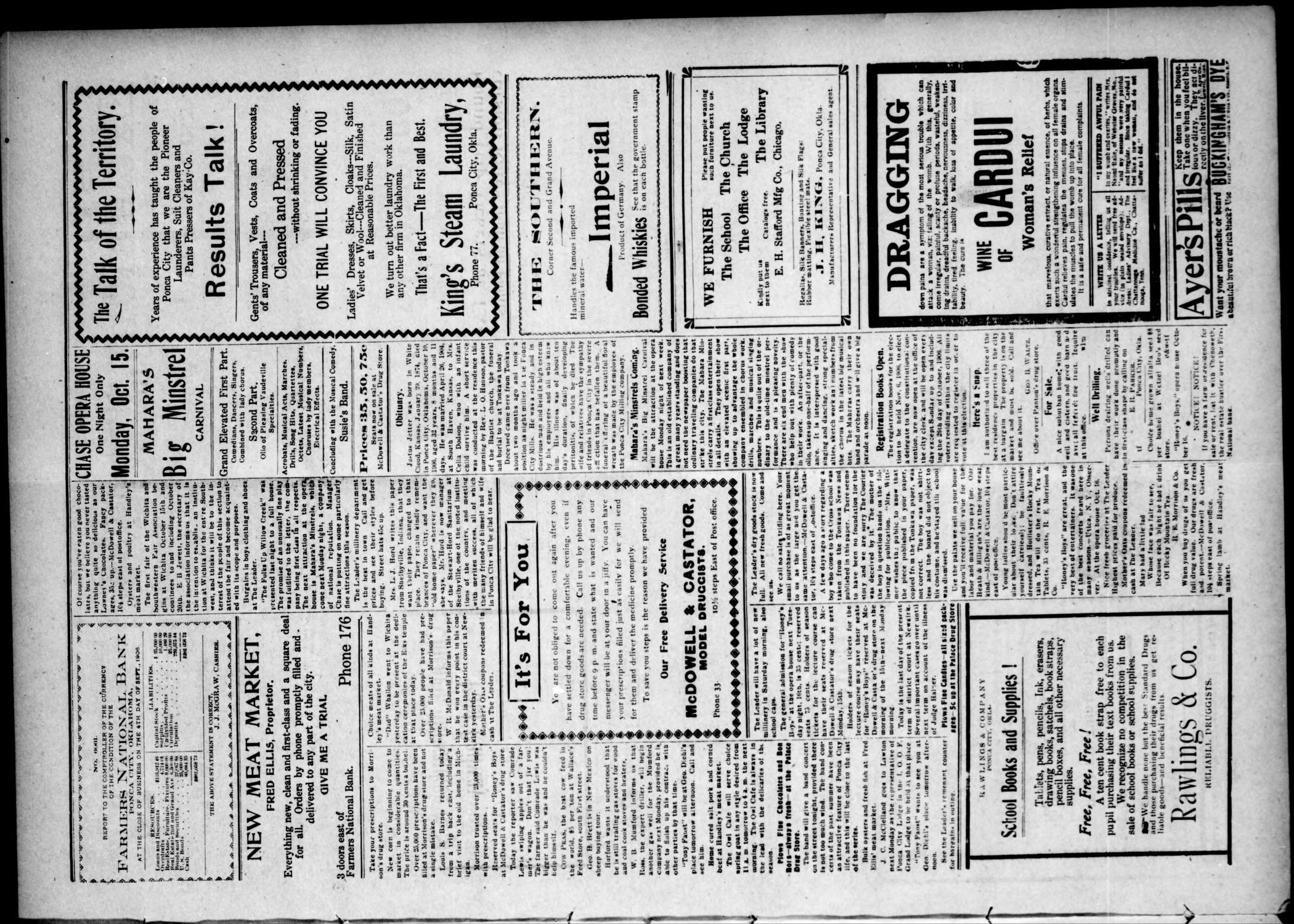 The Ponca City Daily Courier. (Ponca City, Okla.), Vol. 9, No. 307, Ed. 1 Friday, October 12, 1906
                                                
                                                    [Sequence #]: 3 of 4
                                                