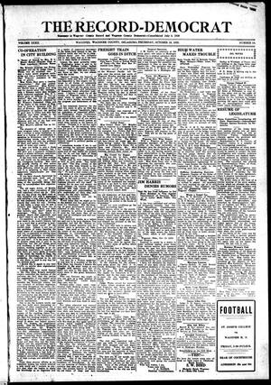 Primary view of object titled 'The Record-Democrat (Wagoner, Okla.), Vol. 32, No. 10, Ed. 1 Thursday, October 18, 1923'.