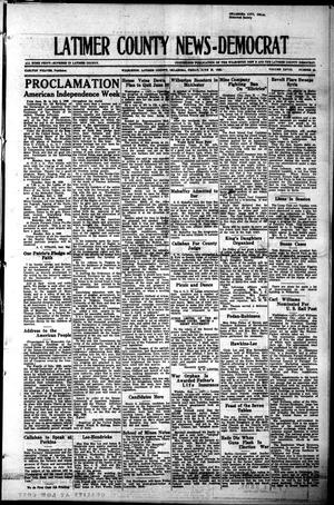 Latimer County News-Democrat (Wilburton, Okla.), Vol. 28, No. 45, Ed. 1 Friday, June 25, 1926