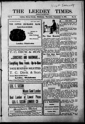The Leedy Times. (Leedy, Okla.), Vol. 8, No. 14, Ed. 1 Thursday, September 14, 1911