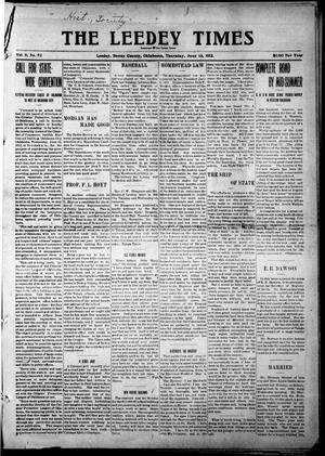The Leedy Times (Leedy, Okla.), Vol. 8, No. 52, Ed. 1 Thursday, June 13, 1912