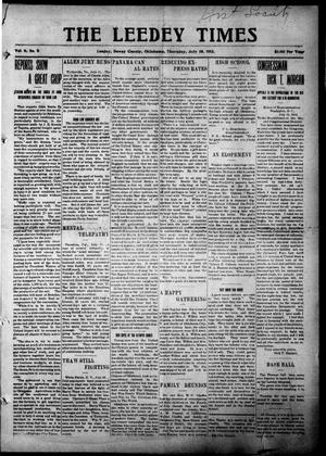 The Leedy Times (Leedy, Okla.), Vol. 9, No. 5, Ed. 1 Thursday, July 18, 1912
