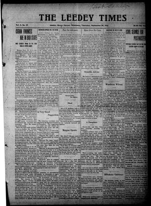 The Leedy Times (Leedy, Okla.), Vol. 9, No. 15, Ed. 1 Thursday, September 26, 1912
