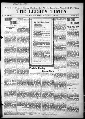 The Leedy Times (Leedy, Okla.), Vol. 9, No. 37, Ed. 1 Thursday, February 27, 1913