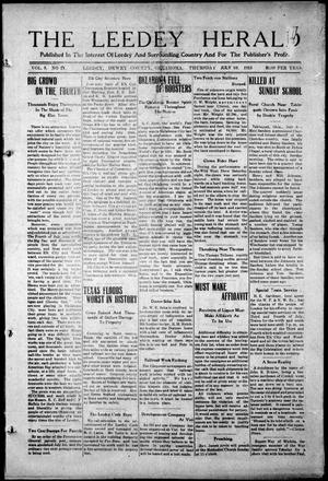 The Leedy Herald (Leedy, Okla.), Vol. 9, No. 21, Ed. 1 Thursday, July 10, 1913