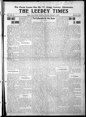 The Leedy Times (Leedy, Okla.), Vol. 10, No. 12, Ed. 1 Thursday, September 4, 1913