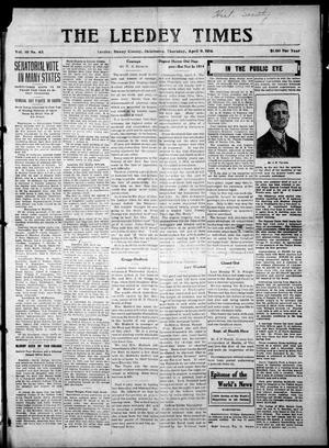The Leedy Times (Leedy, Okla.), Vol. 10, No. 43, Ed. 1 Thursday, April 9, 1914
