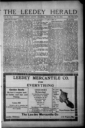 Primary view of The Leedy Herald (Leedy, Okla.), Vol. 12, No. 1, Ed. 1 Thursday, February 24, 1916