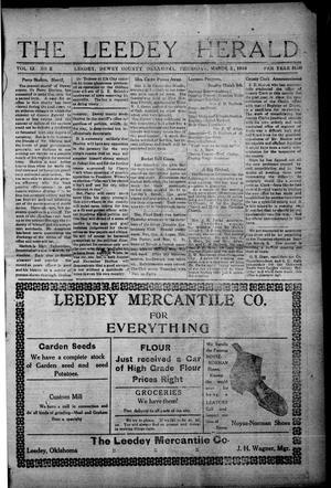 The Leedy Herald (Leedy, Okla.), Vol. 12, No. 2, Ed. 1 Thursday, March 2, 1916
