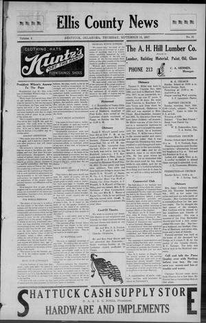 Ellis County News (Shattuck, Okla.), Vol. 4, No. 21, Ed. 1 Thursday, September 13, 1917