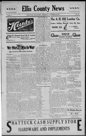 Ellis County News (Shattuck, Okla.), Vol. 4, No. 27, Ed. 1 Thursday, October 25, 1917