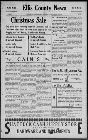 Primary view of object titled 'Ellis County News (Shattuck, Okla.), Vol. 4, No. 35, Ed. 1 Thursday, December 20, 1917'.