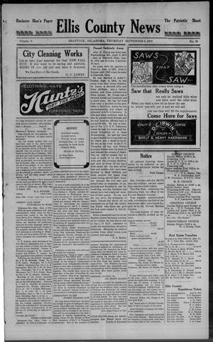 Ellis County News (Shattuck, Okla.), Vol. 5, No. 19, Ed. 1 Thursday, September 5, 1918