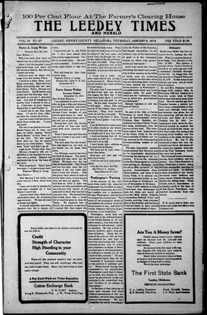 The Leedy Times And Herald (Leedy, Okla.), Vol. 15, No. 27, Ed. 1 Thursday, January 9, 1919