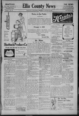 Ellis County News (Shattuck, Okla.), Vol. 5, No. 39, Ed. 1 Thursday, January 23, 1919