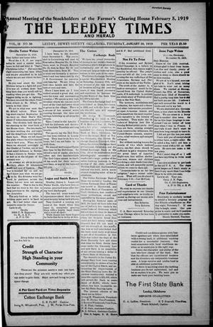 The Leedy Times And Herald (Leedy, Okla.), Vol. 15, No. 30, Ed. 1 Thursday, January 30, 1919