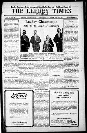 The Leedy Times And Herald (Leedy, Okla.), Vol. 15, No. 52, Ed. 1 Thursday, July 10, 1919