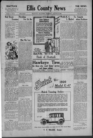 Ellis County News (Shattuck, Okla.), Vol. 6, No. 16, Ed. 1 Thursday, August 28, 1919