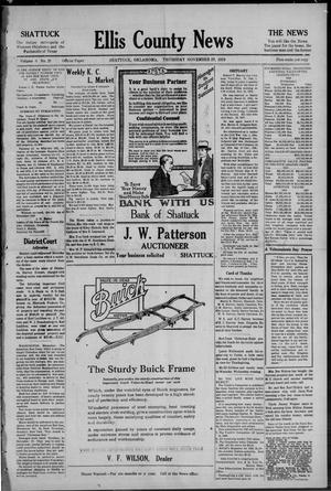 Primary view of object titled 'Ellis County News (Shattuck, Okla.), Vol. 6, No. 29, Ed. 1 Thursday, November 27, 1919'.