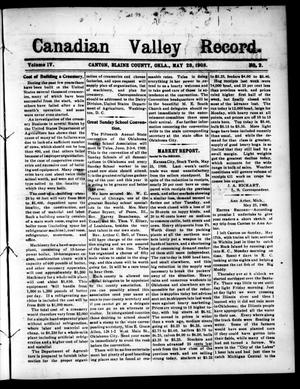 Canadian Valley Record. (Canton, Okla.), Vol. 4, No. 2, Ed. 1 Thursday, May 28, 1908
