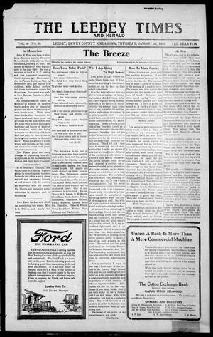The Leedy Times And Herald (Leedy, Okla.), Vol. 16, No. 28, Ed. 1 Thursday, January 22, 1920