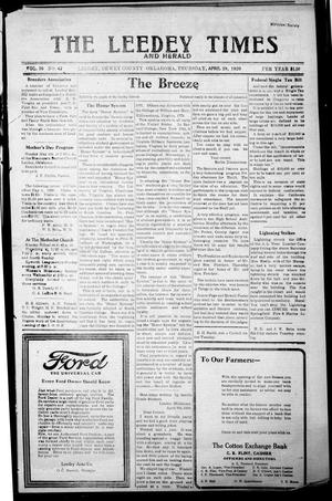 The Leedy Times And Herald (Leedy, Okla.), Vol. 16, No. 42, Ed. 1 Thursday, April 29, 1920