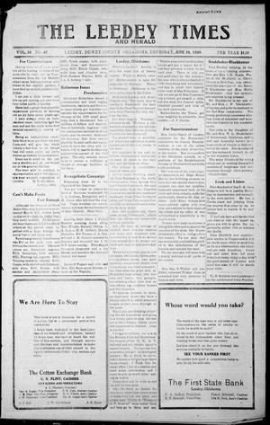 The Leedy Times And Herald (Leedy, Okla.), Vol. 16, No. 47, Ed. 1 Thursday, June 10, 1920