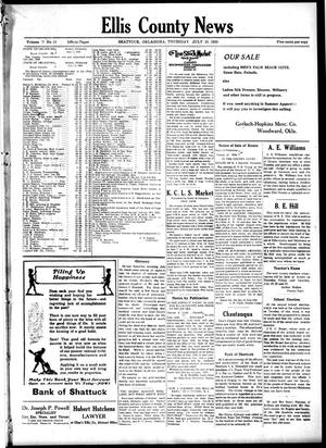 Ellis County News (Shattuck, Okla.), Vol. 7, No. 11, Ed. 1 Thursday, July 15, 1920