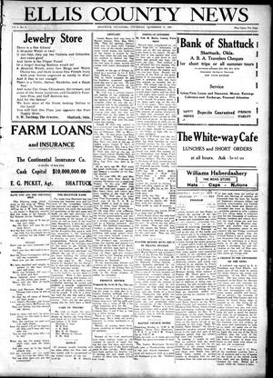 Ellis County News (Shattuck, Okla.), Vol. 8, No. 4, Ed. 1 Thursday, November 17, 1921