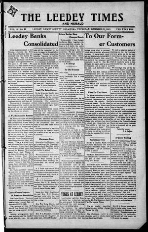 The Leedy Times And Herald (Leedy, Okla.), Vol. 18, No. 25, Ed. 1 Thursday, December 22, 1921