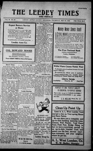 The Leedy Times And Herald (Leedy, Okla.), Vol. 18, No. 46, Ed. 1 Thursday, May 18, 1922