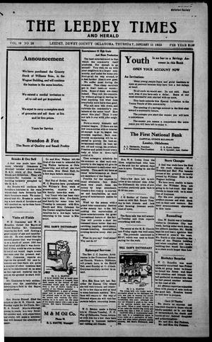 The Leedy Times And Herald (Leedy, Okla.), Vol. 19, No. 28, Ed. 1 Thursday, January 11, 1923