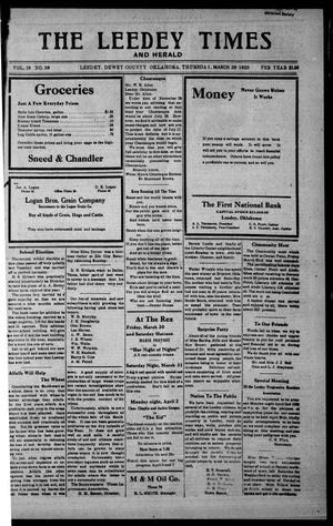 The Leedy Times And Herald (Leedy, Okla.), Vol. 19, No. 39, Ed. 1 Thursday, March 29, 1923