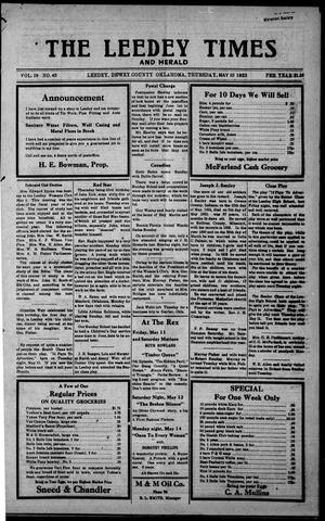 The Leedy Times And Herald (Leedy, Okla.), Vol. 19, No. 45, Ed. 1 Thursday, May 10, 1923