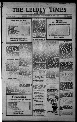 The Leedy Times And Herald (Leedy, Okla.), Vol. 19, No. 49, Ed. 1 Thursday, June 7, 1923