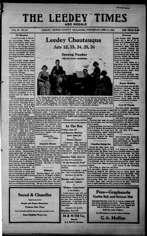 The Leedy Times And Herald (Leedy, Okla.), Vol. 19, No. 50, Ed. 1 Thursday, June 14, 1923