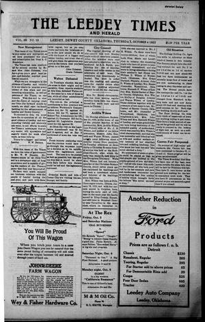 The Leedy Times And Herald (Leedy, Okla.), Vol. 20, No. 13, Ed. 1 Thursday, October 4, 1923