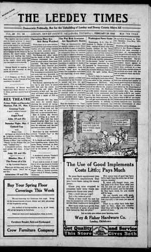 The Leedy Times (Leedy, Okla.), Vol. 20, No. 34, Ed. 1 Thursday, February 28, 1924