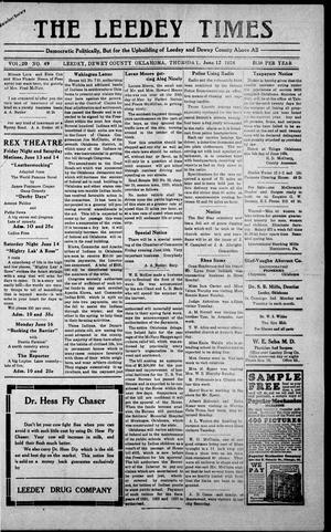 The Leedy Times (Leedy, Okla.), Vol. 20, No. 49, Ed. 1 Thursday, June 12, 1924