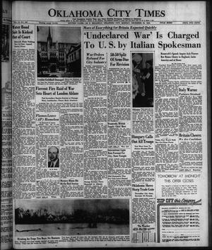 Primary view of object titled 'Oklahoma City Times (Oklahoma City, Okla.), Vol. 51, No. 190, Ed. 1 Monday, December 30, 1940'.