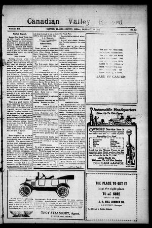 Canadian Valley Record (Canton, Okla.), Vol. 12, No. 33, Ed. 1 Thursday, January 18, 1917