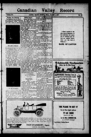 Canadian Valley Record (Canton, Okla.), Vol. 12, No. 39, Ed. 1 Thursday, March 1, 1917