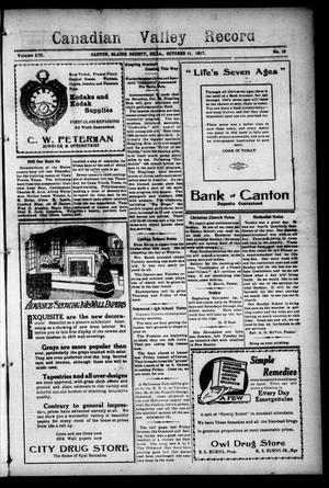 Canadian Valley Record (Canton, Okla.), Vol. 13, No. 19, Ed. 1 Thursday, October 11, 1917