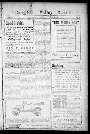 Canadian Valley Record (Canton, Okla.), Vol. 13, No. 24, Ed. 1 Thursday, November 15, 1917