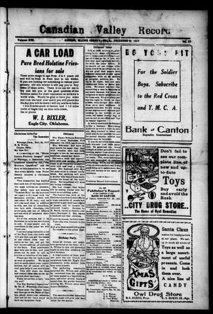 Canadian Valley Record (Canton, Okla.), Vol. 13, No. 27, Ed. 1 Thursday, December 6, 1917