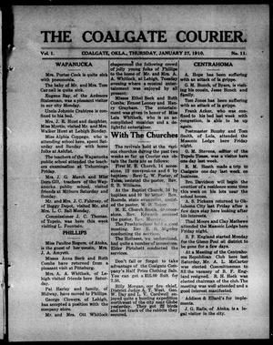 The Coalgate Courier. (Coalgate, Okla.), Vol. 1, No. 11, Ed. 1 Thursday, January 27, 1910