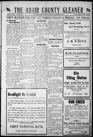 The Adair County Gleaner (Stilwell, Okla.), Vol. 10, No. 35, Ed. 1 Friday, November 13, 1925
