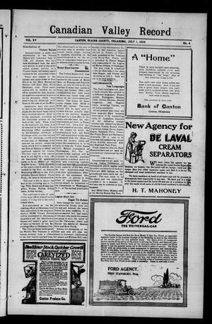 Canadian Valley Record (Canton, Okla.), Vol. 10, No. 4, Ed. 1 Thursday, July 1, 1920